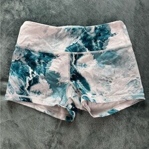 Savage Barbell Aqua and White Shorts